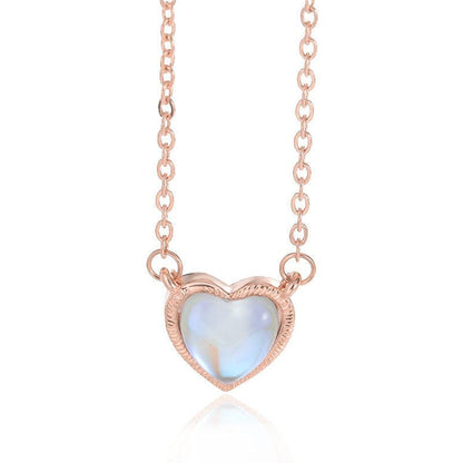 Romantic Heart Necklace Copper Zircon