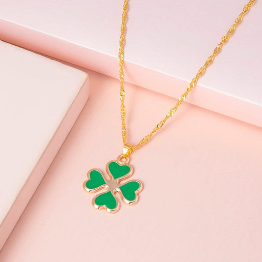 Four Heart Clover Necklace