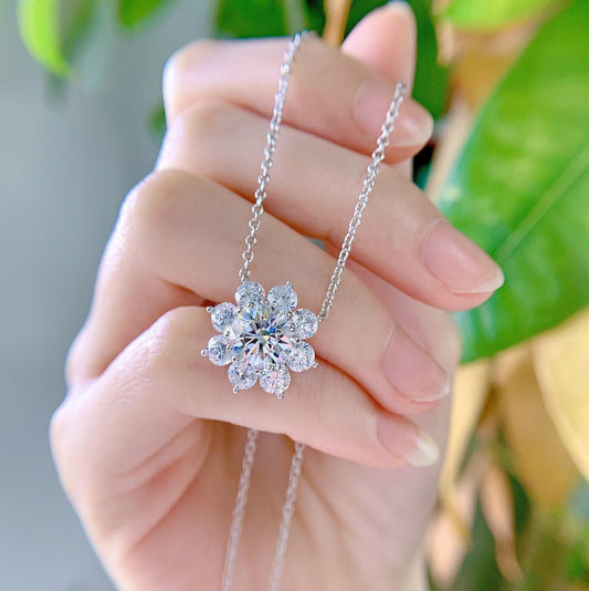 Diamonds Sunflower Necklace