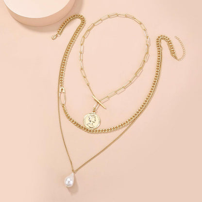 Necklace Imitation Baroque Pearl Pin