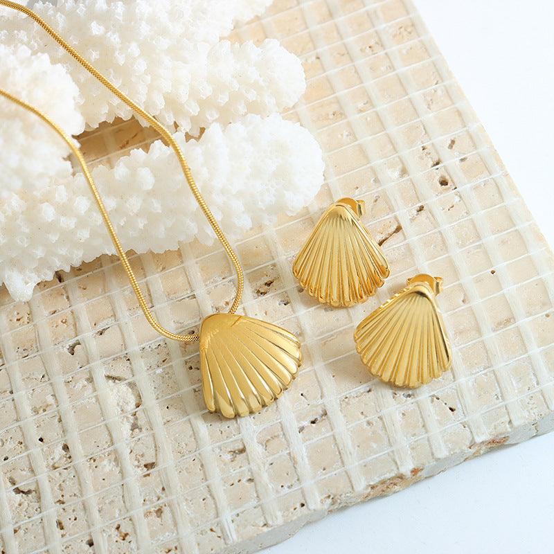 French Romantic Shell Earrings